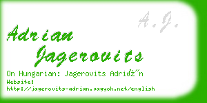 adrian jagerovits business card